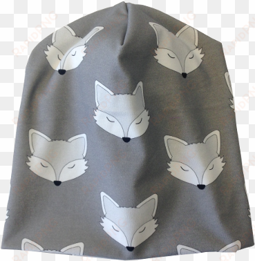 wrinkled beanie for kids, foxes - mask