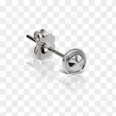 "x marks the spot" traditional earstud - cubic zirconia