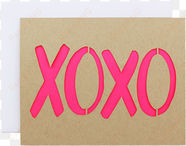 xoxo laser cut card - laser