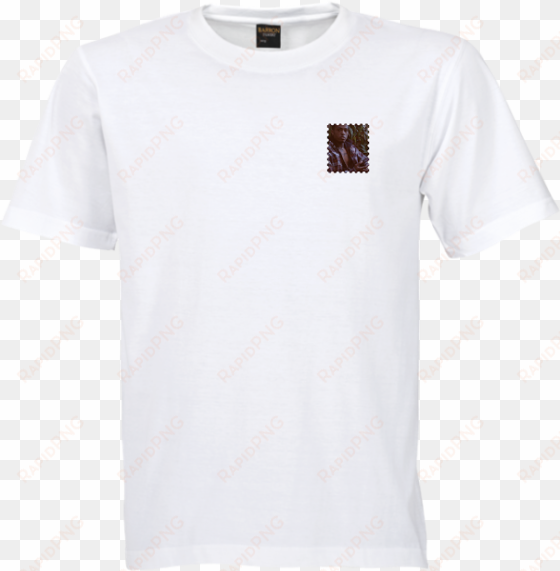 xxxtentacion stamp - white t shirt mockup png