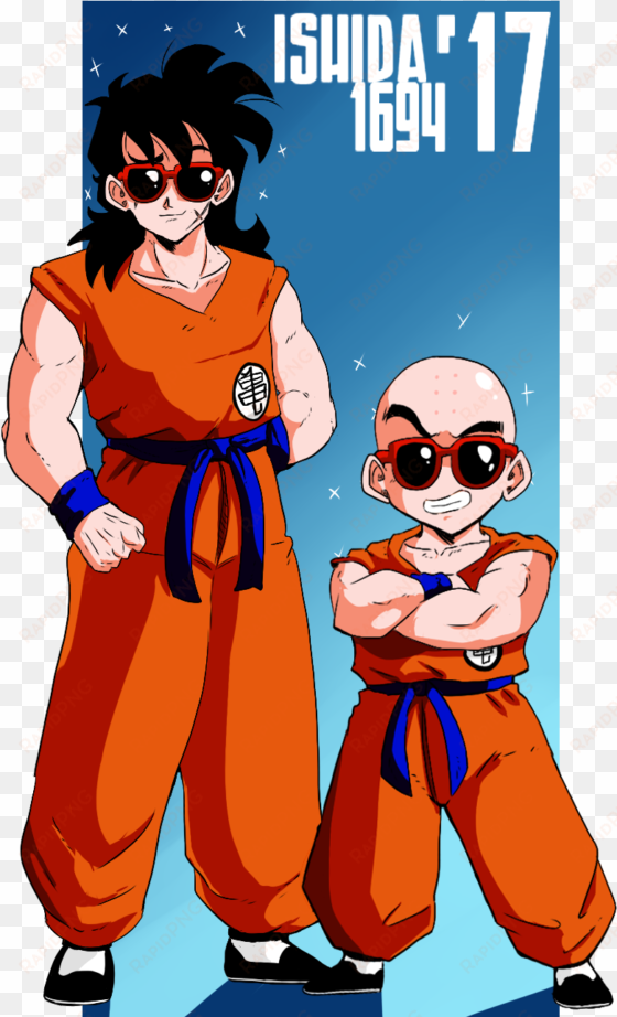 yamcha y krillin con gafas de sol de maestro roshi - dragon ball z