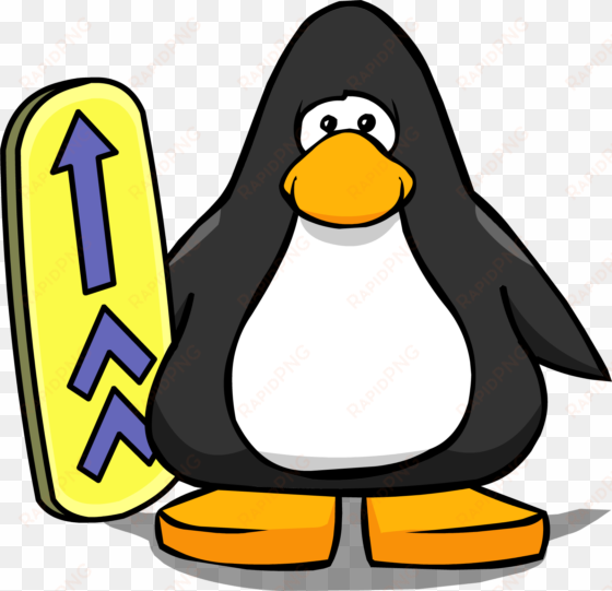 yellow arrow wakeboard pc - club penguin horn