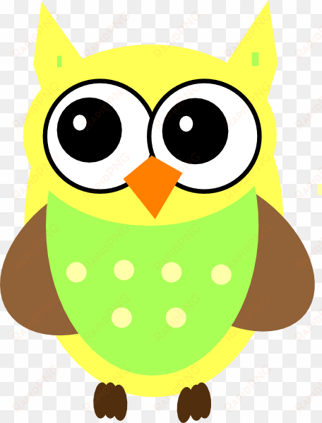 yellow baby owl clip art at clker - cartoon owls clipart png