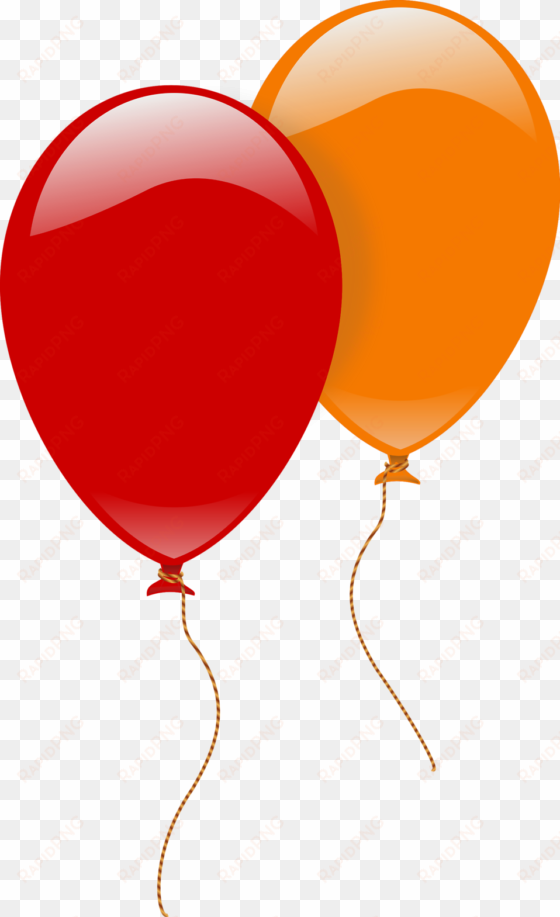 yellow balloons png image - orange and red balloons