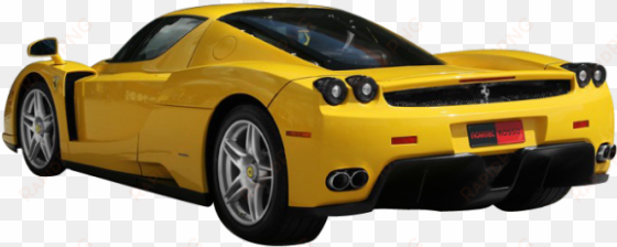 yellow ferrari back side png image - voiture de sport jaune