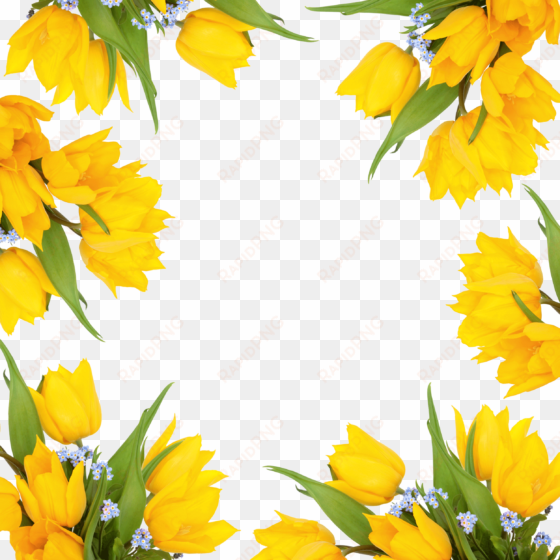 yellow flower border png - leezone flower printing cotton velvet square throw