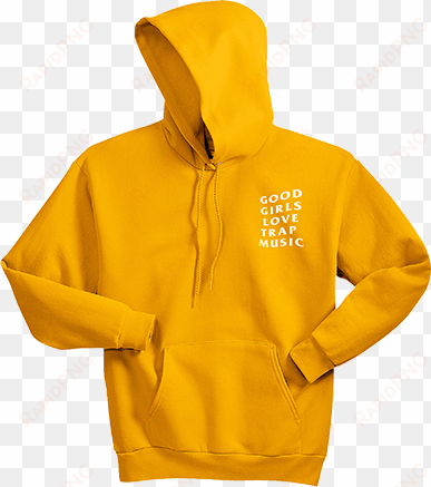 yellow hoodie with small white logo front / big white - carolina blue hanes hoodie