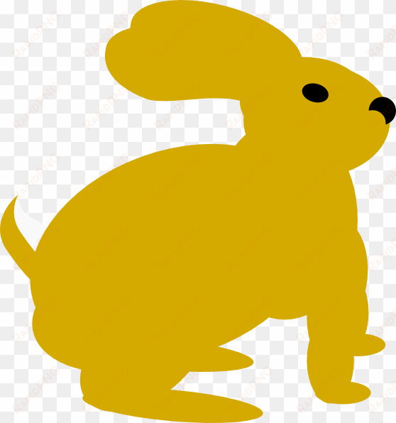 yellow rabbit svg clip arts 558 x 596 px