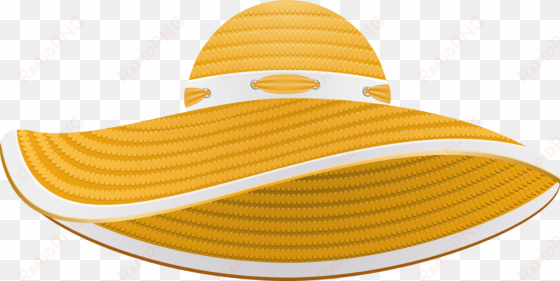 yellow summer female hat transparent png clip art image - clip art sun hat