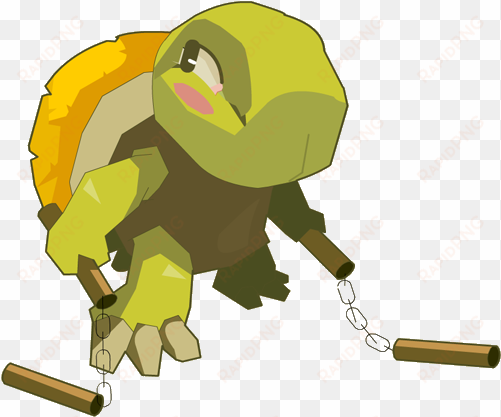 yellow turtle - cartoon