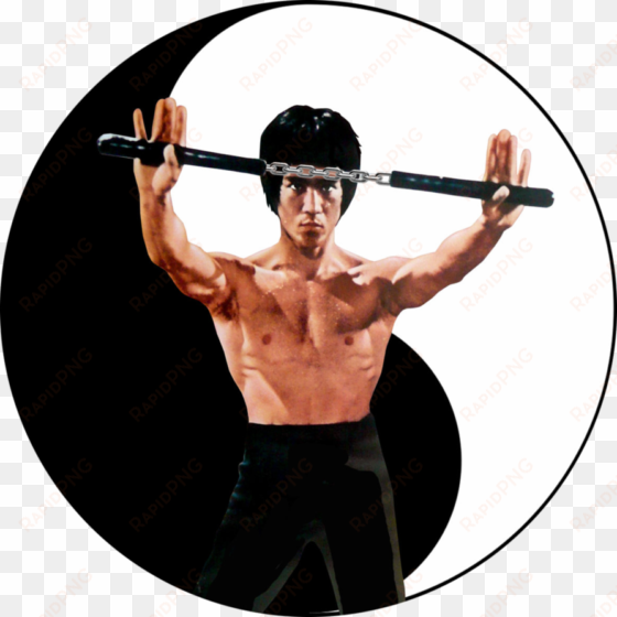 yin yang - bruce - kung fu - nunchuck by gdsfgs on - bruce lee nunchucks png