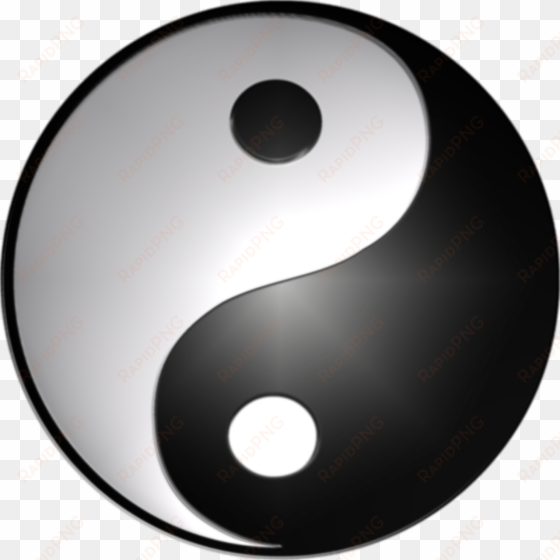 yin & yang symbol in 3d - yin yang logo png