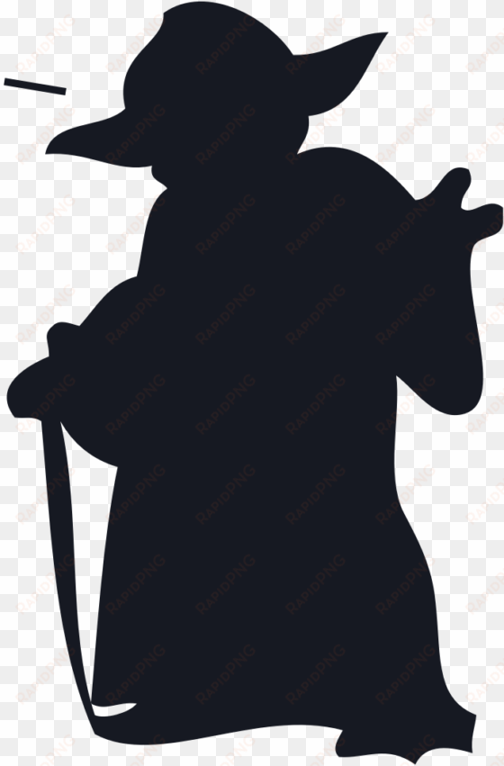 yoda silhouette png - star wars topps funny