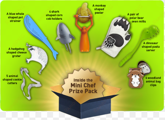 you have a chance to win the mini chef prize pack, - cartoon