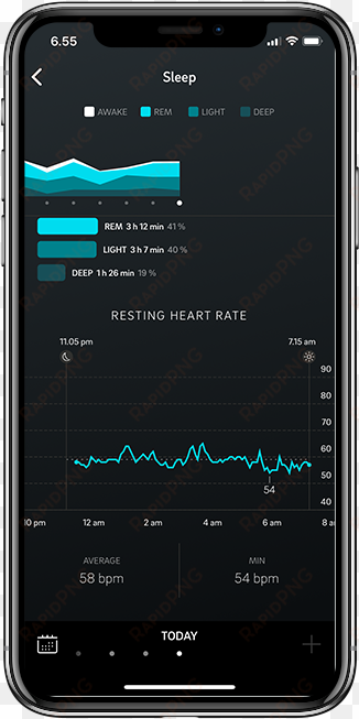 your night time resting heart rate and heart rate variability - smartphone