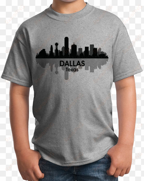 youth grey dallas city skyline - dallas stainless steel travel mug