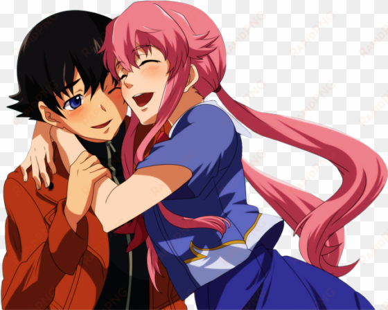 yukiteru amano and gasai - future diary yuki and yuno