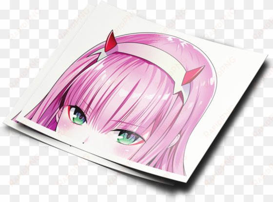 zero two peeker - cartoon