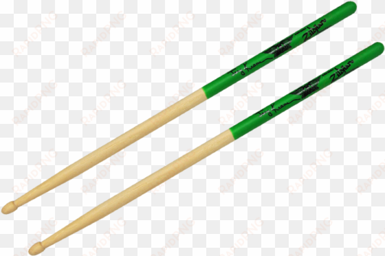 zildjian joey kramer drumsticks green dip wood tip