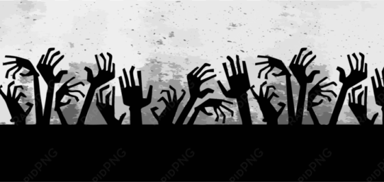 Zombie Computer Icons Black And White Horror Fiction - Zombie Hands Reaching Up Png transparent png image