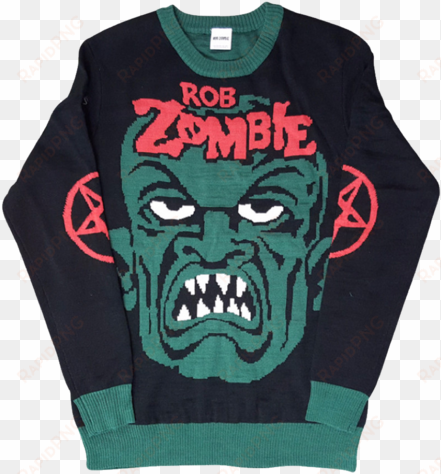 zombie face green sweater - t-shirt