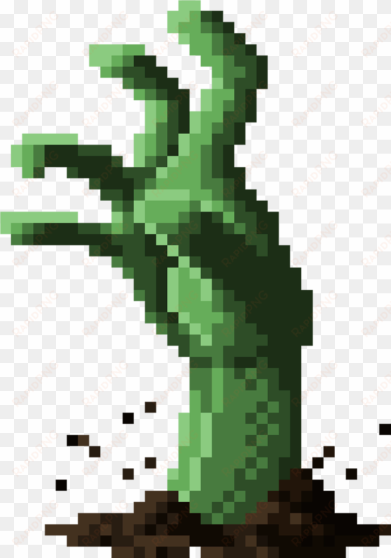 Zombie Pixel Art - Zombie Hand Pixel Art transparent png image