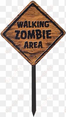 zombie warning sign - forum novelties zombie warning sign prop 66657