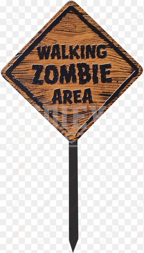 zombie warning sign - forum novelties zombie warning sign prop 66657