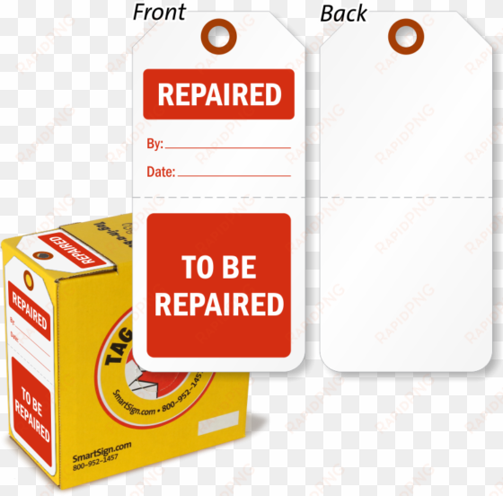 zoom, price, buy - 100 duplicate repair tags, to be repaired / repaired