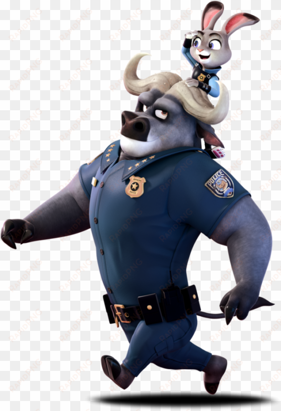 zootopia characters png stock - zootopia chief bogo png